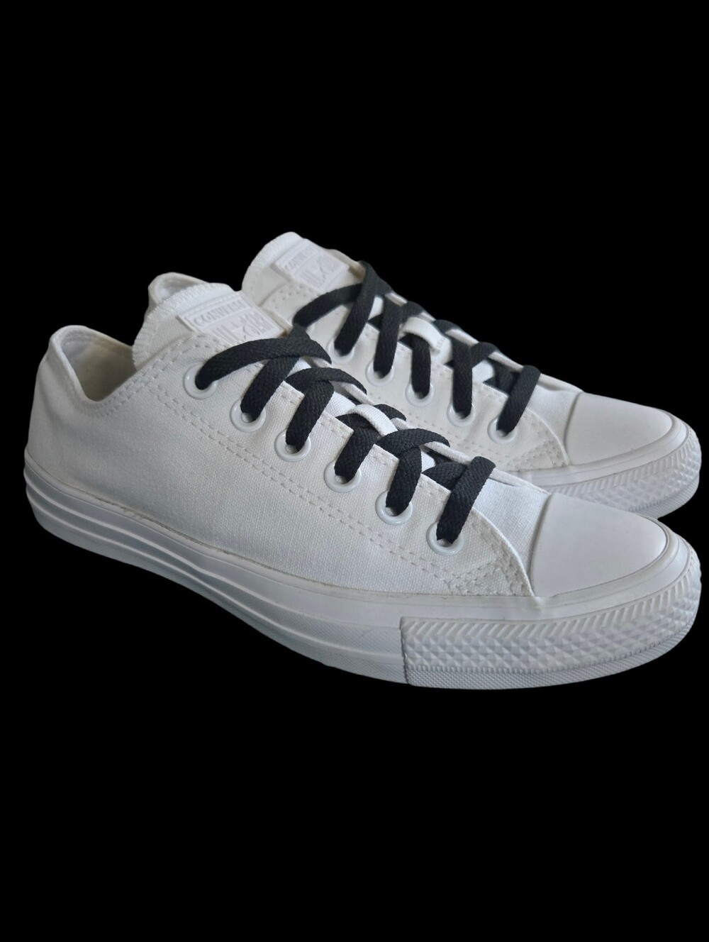 CONVERSE Chuck Taylor Monochrome Optic White Low Top Oxford Sz 7